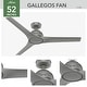 preview thumbnail 7 of 12, Hunter 52" Gallegos Outdoor Ceiling Fan and Wall Control, Damp-Rated