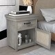 preview thumbnail 2 of 14, Nestfair Nightstand with Cabinet and Drawer