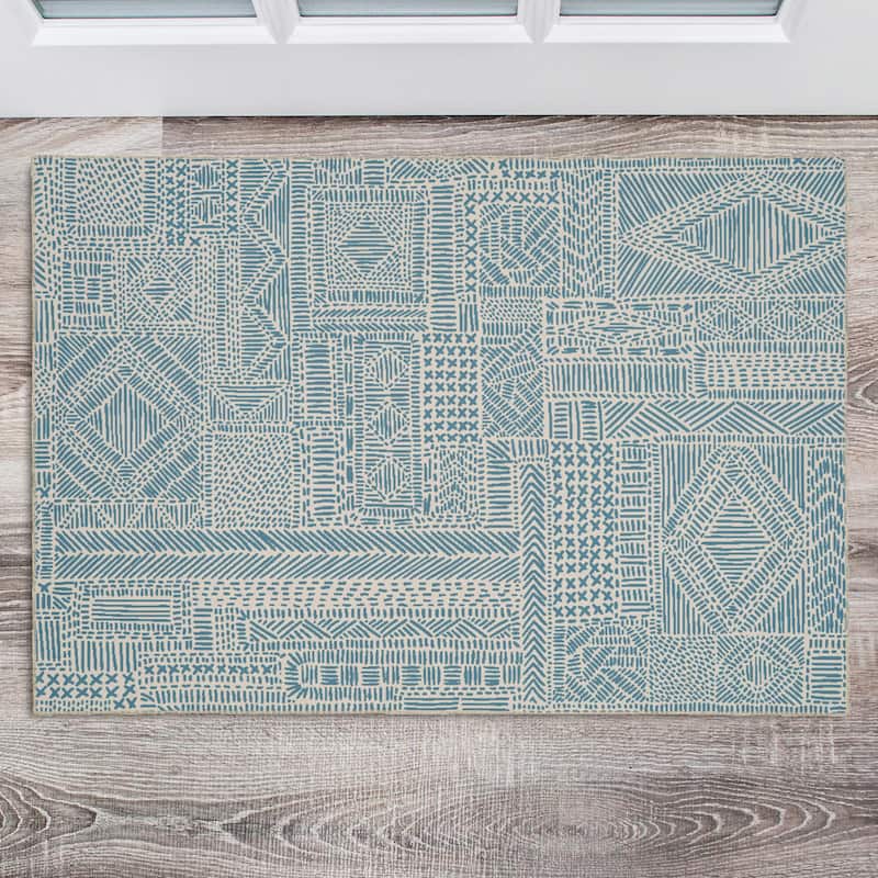 Cayden Machine Washable Geometic Area Rug