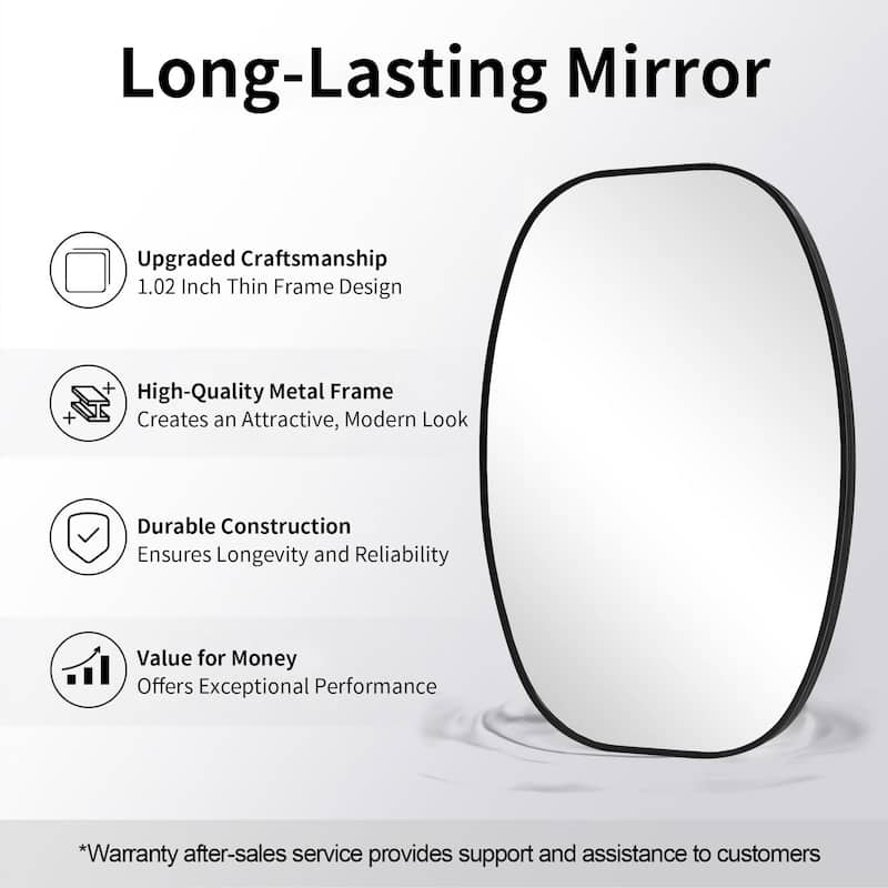2 Pack Oval Mirror Vanity Decorative Wall Mirror
