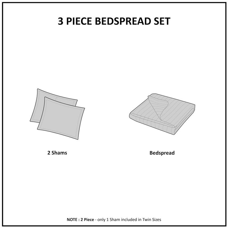 Madison Park Mansfield Reversible Bedspread Set