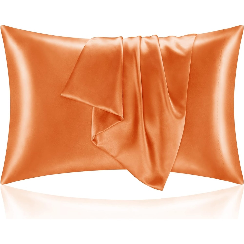 Orange Satin Bed Sheets and Pillowcases Bed Bath Beyond