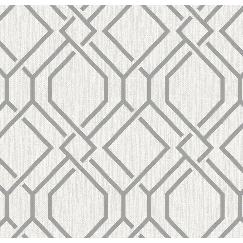Advantage Frege Grey Trellis Wallpaper