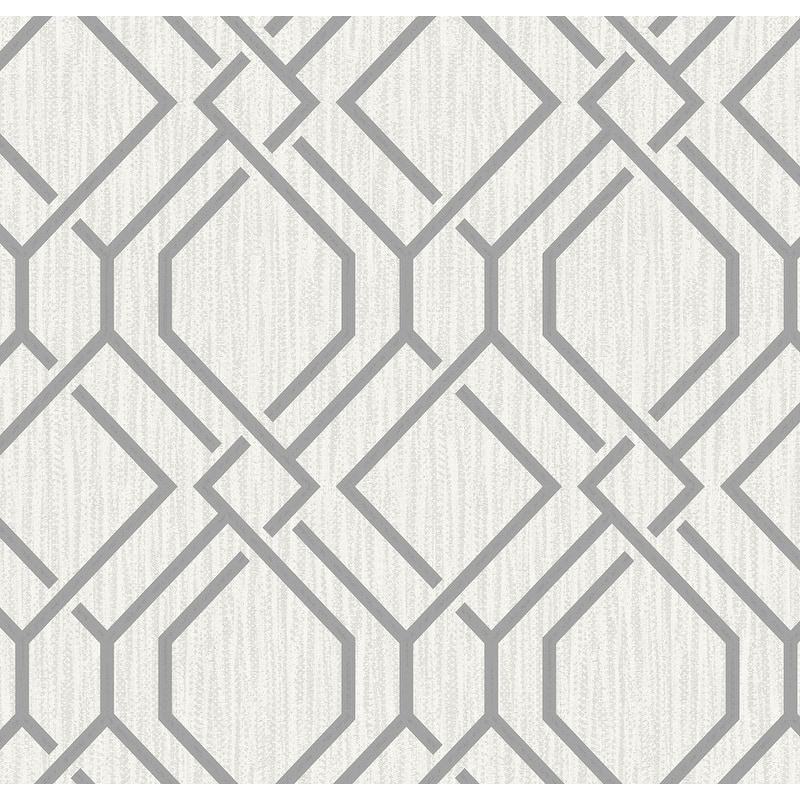 Advantage Frege Grey Trellis Wallpaper