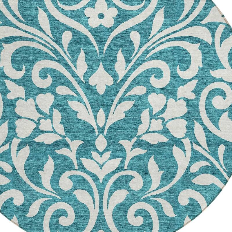 HomeRoots Floral Transitional Rectangle Outdoor Rug