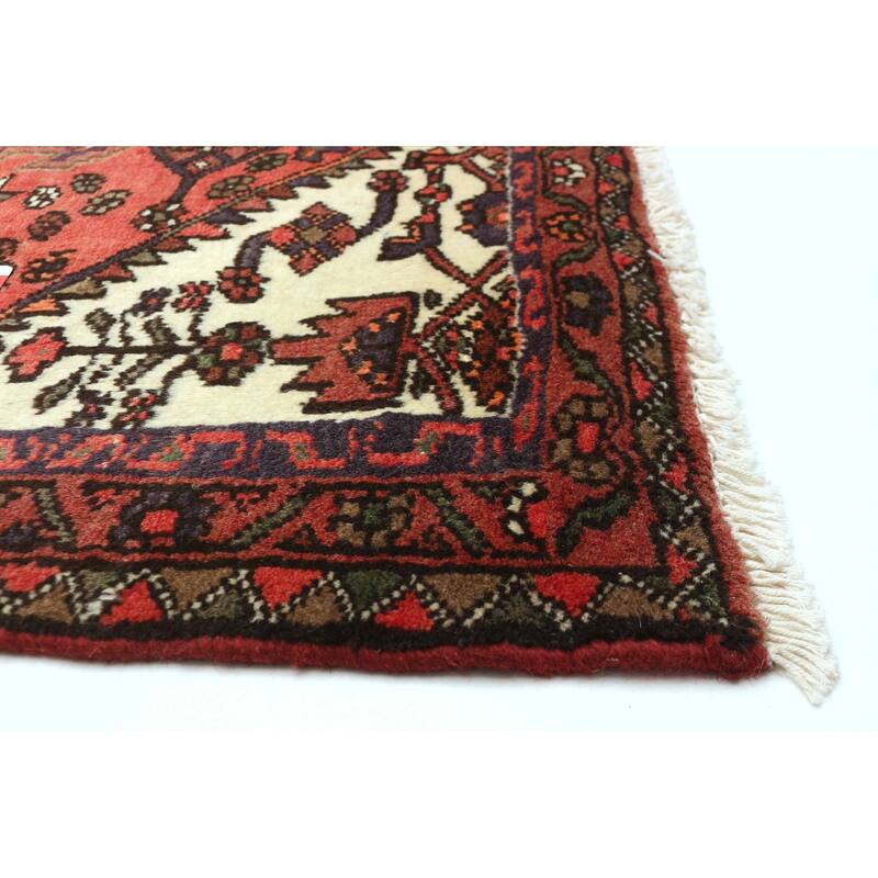 ECARPETGALLERY Hand-knotted Andelz Red Wool Rug - 3'3 x 4'9