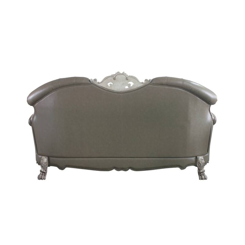Adison Vintage Bone White Button-Tufted Sofa
