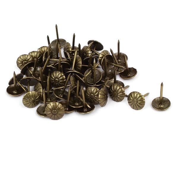Aexit 7/16" Decorative Thumbtack Pushpins - 60 PCS, Bronze & Black, For Cork Boards & DIY