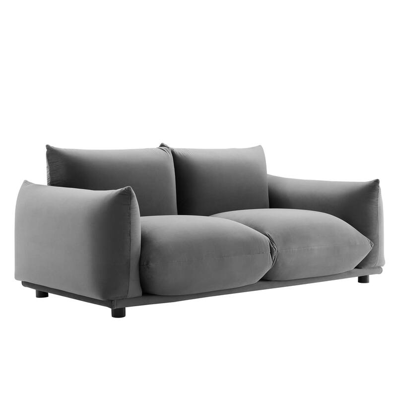 Copious Performance Velvet Loveseat - Gray