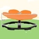 preview thumbnail 4 of 7, Qaba Sensory Spinning Chair, Flower Shaped for Autism, Kids, Toddlers, Training Body Balance & Coordination, Orange