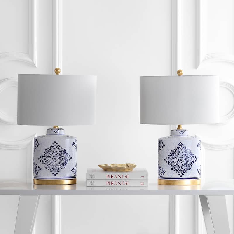 SAFAVIEH Lighting Jantina 24" LED Table Lamp (Set of 2) - 16"x10"x23.8" - 16Wx10Dx24H