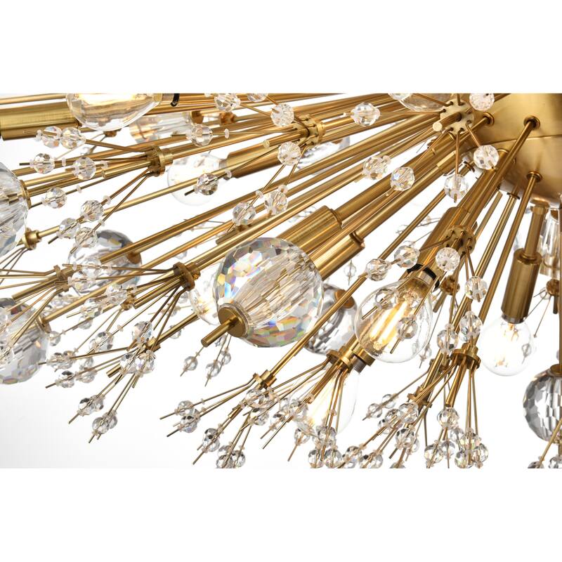 Elegant Lighting 2500G48L3 Vera 100 Light 26" Wide Crystal Sputnik