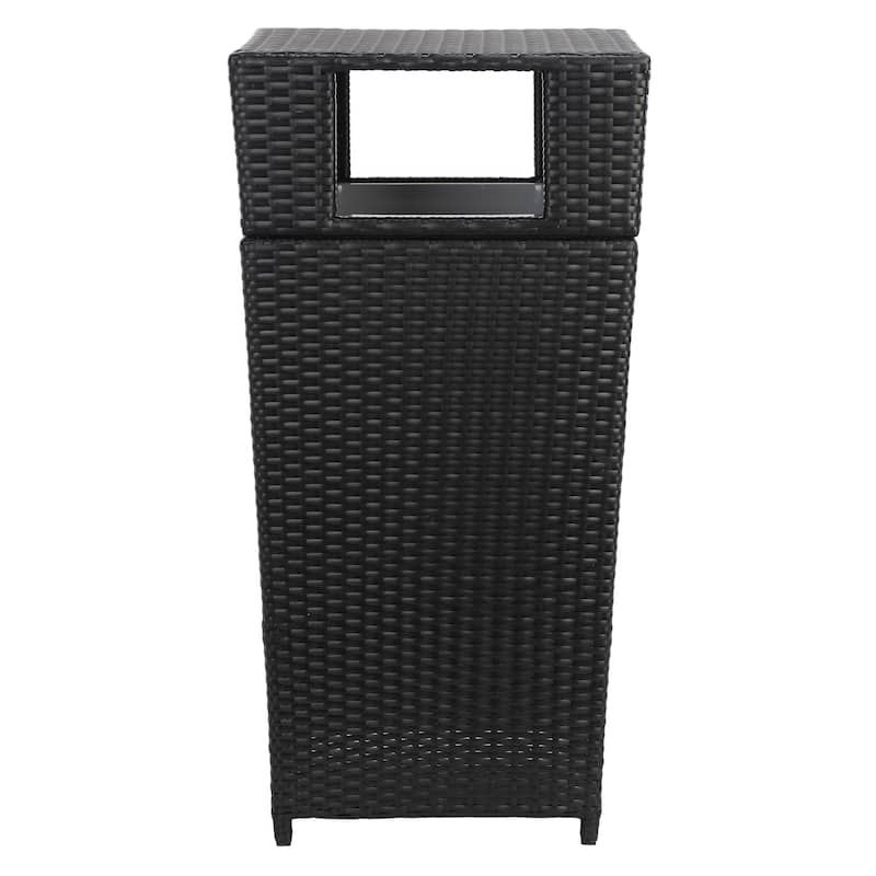 SAFAVIEH Outdoor Mazeli Trash Bin (Fully Assembled)