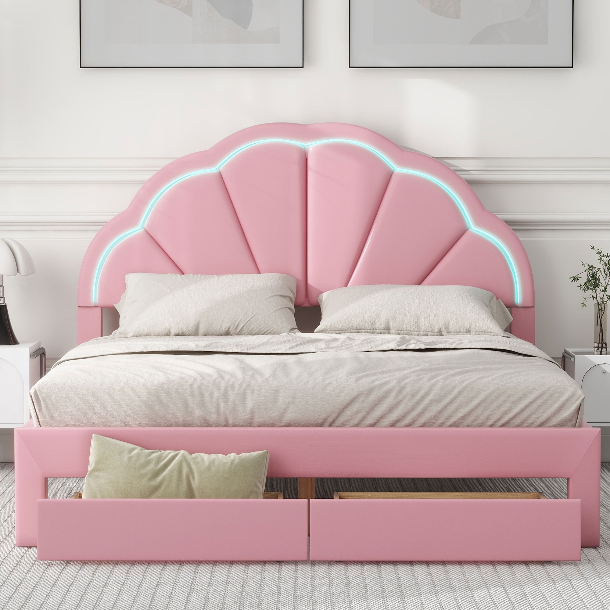 Pink seashell shop bed