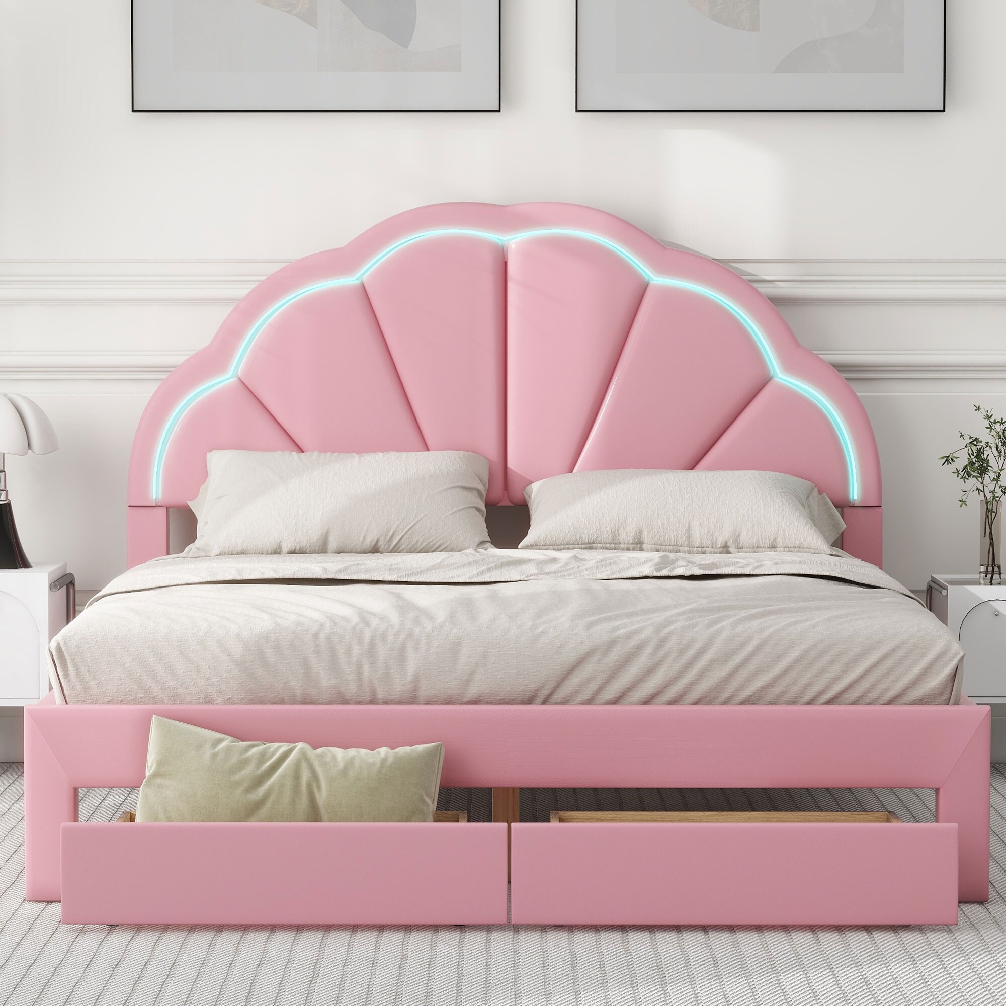 Pink shell bed sale