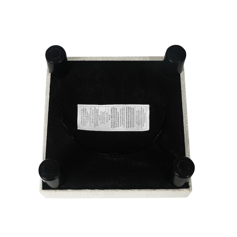 Adeco Ottoman Upholstered Fabric Footrest Pet Steps Dog Stair Stool