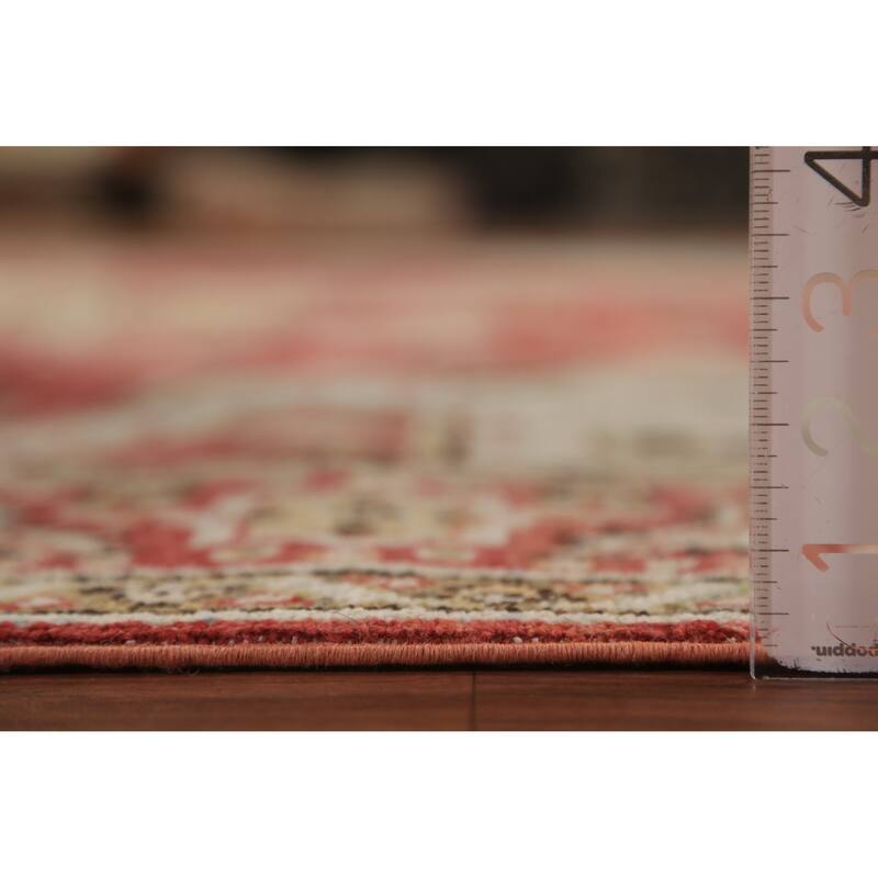 Oriental Heriz Serapi Rug Hand-Knotted Orange Wool Carpet - 8'0"x 10'6"
