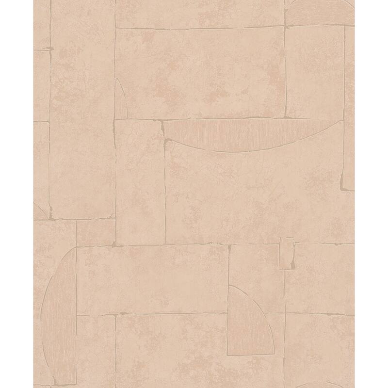 Galerie Wallcoverings Terra Collection Graphic Abstract Stone Glitter Finish Clay on Non-woven Wallpapr Roll - 33-feet long x 21-inches wide - Pink