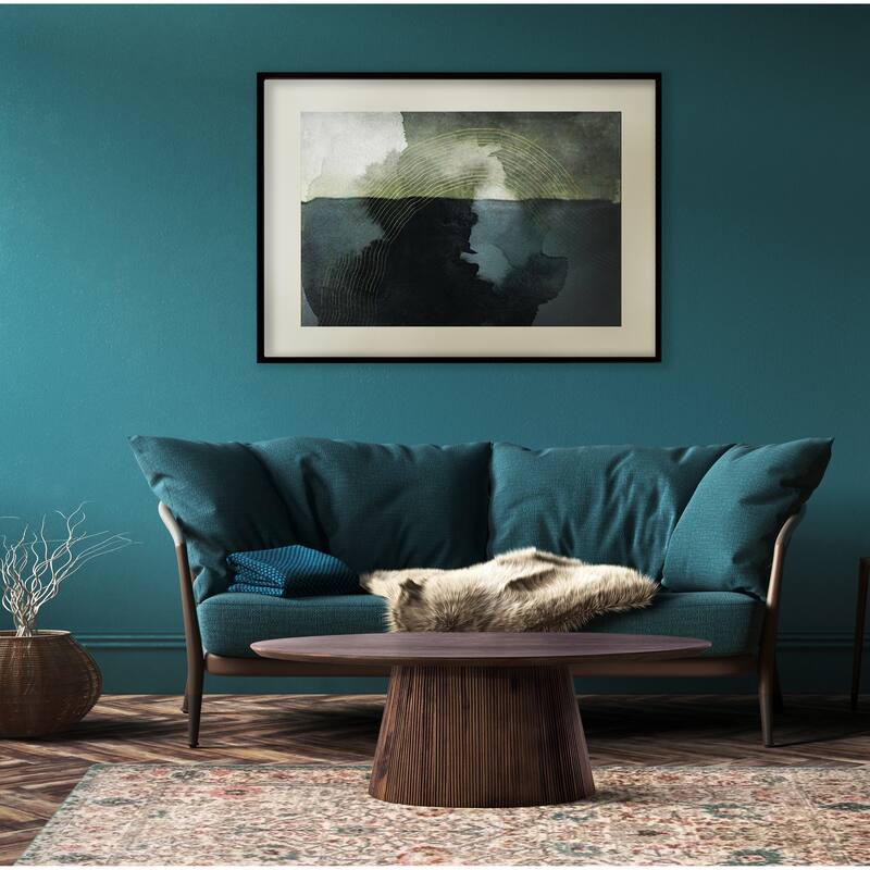Mid Century Modern Brown Wood Coffee Table with Fluted Base - Living Room Furniture for Living Room