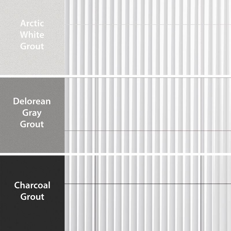 Merola Tile Crown Heights Rubik Glossy White 5-7/8" x 11-3/4" Ceramic Wall Tile