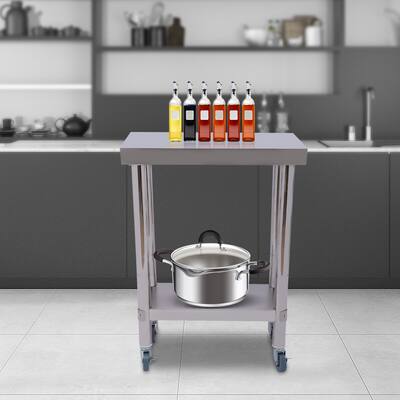 Commercial stainless steel workbench with Undershelf