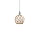 Option Polished Chrome / White Glass with Brown Rope