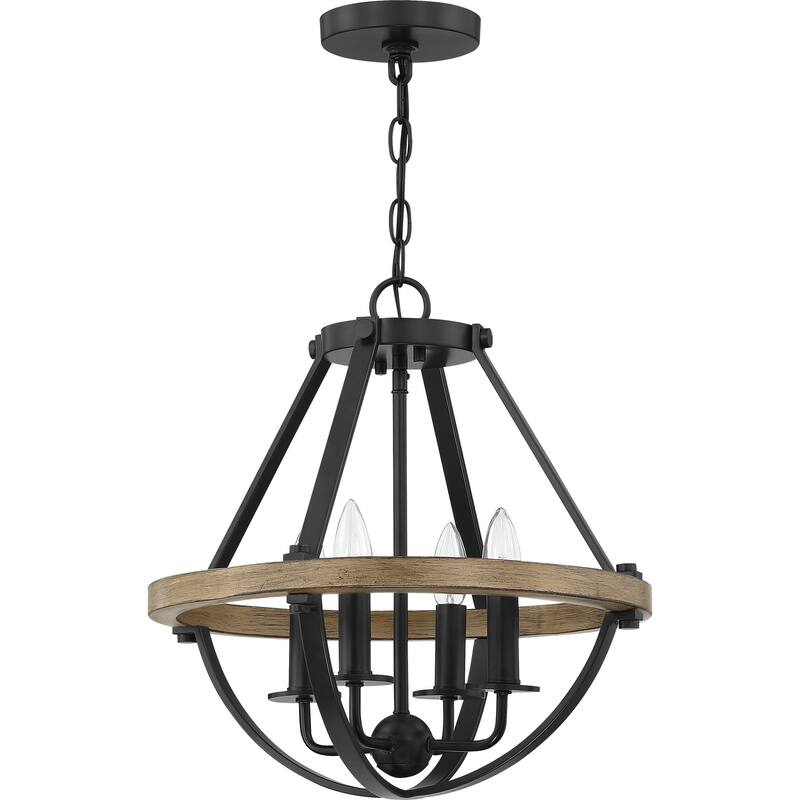 Quoizel Bartlett 4-Light 16" Ceiling Light in Earth Black - Earth Black