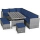 preview thumbnail 6 of 66, Costway 7 PCS Patio Rattan Dining Set Sectional Sofa Couch Ottoman - See Details