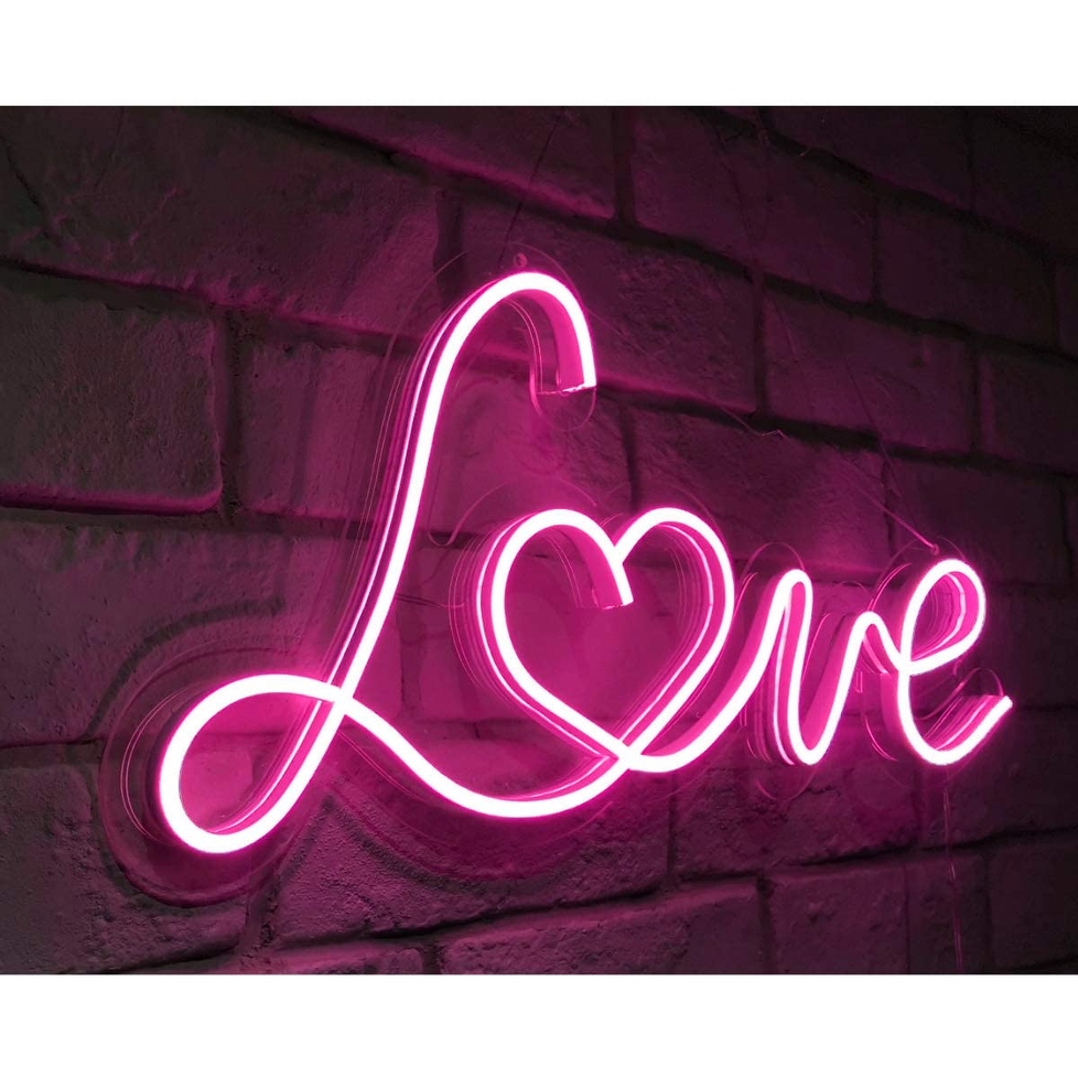 Neon pink wall light 2025