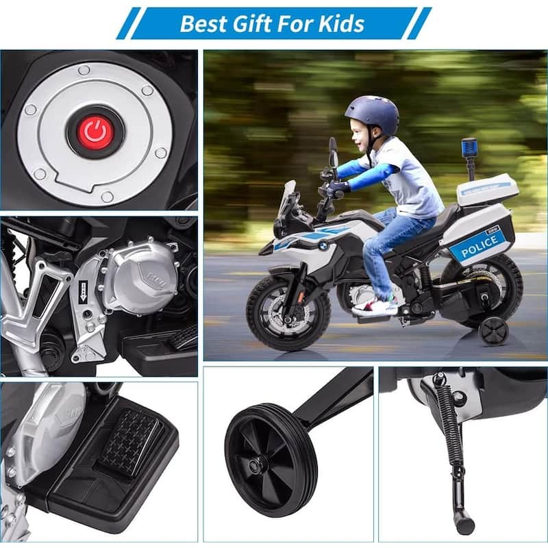 Licensed BMW 12V Kids Ride-On Police Motorcycle – Electric Motorcycle