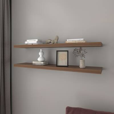 Floating Shelf Lyle, Living Room, Mahogany