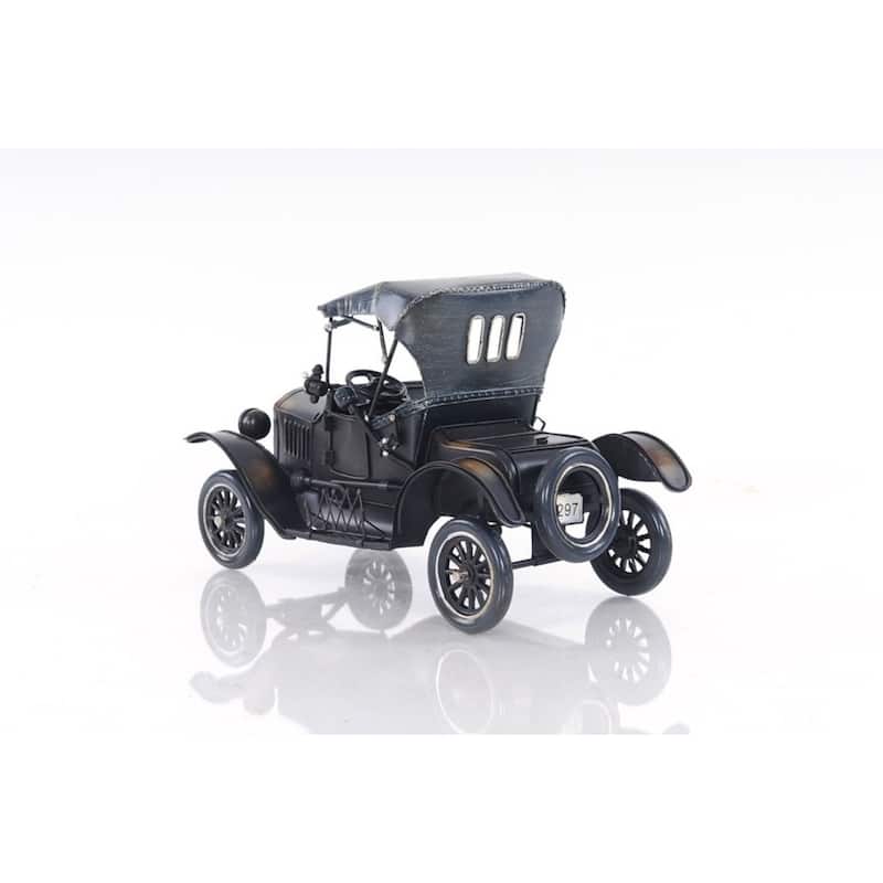 HomeRoots 12" Black Metal c1908 Ford Model Car Tabletop Sculpture - 11.5' X '7' X '6