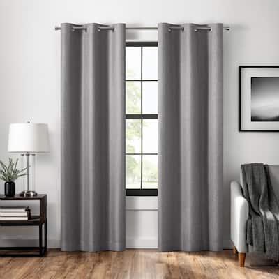 Eclipse Magnitech Welwick Herringbone 100% Blackout Grommet Panel with Magnetic Closure