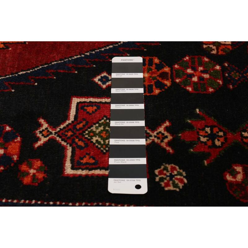 ECARPETGALLERY Hand-knotted Andelz Black Wool Rug - 4'6 x 6'9