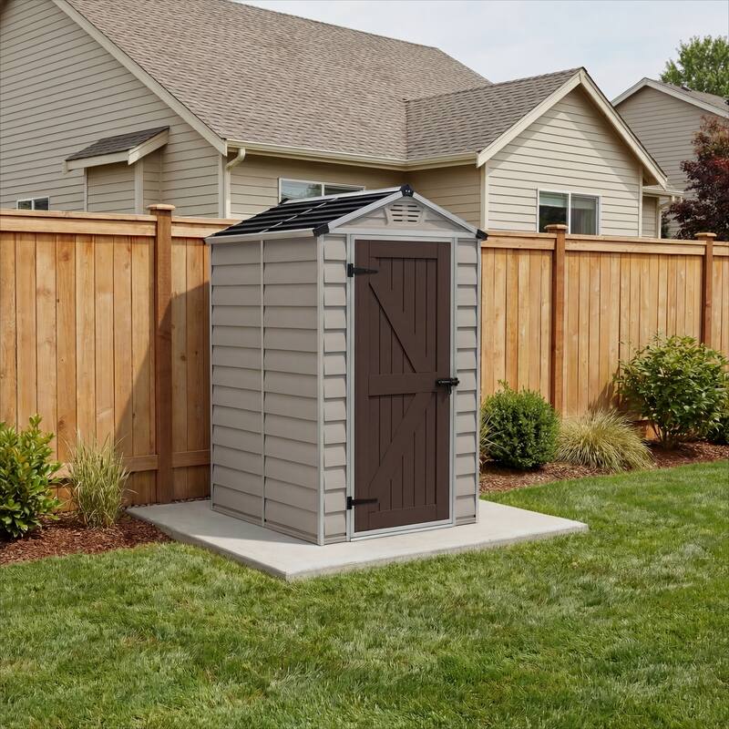 SkyLight 4 ft. x 6 ft. Tan Garden Outdoor Storage Shed - 4x6