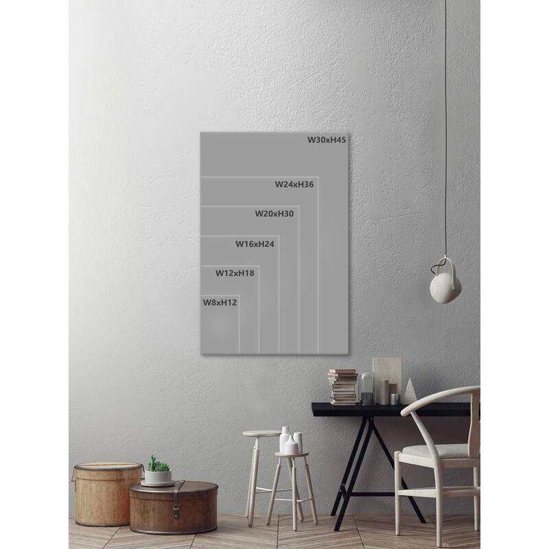 Striking Contrast Print on Wrapped Canvas