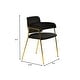 preview thumbnail 12 of 12, LeisureMod Axis Mid-Century Modern Upholstered Dining Chair with Curved Open-Back Design and Gold Steel Legs for Home & Kitchen