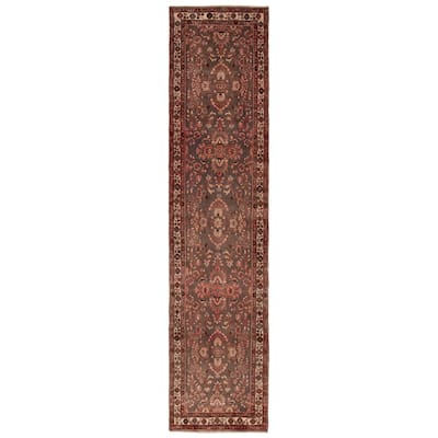 ECARPETGALLERY Hand-knotted Andelz Grey Wool Rug - 3'2 x 13'7