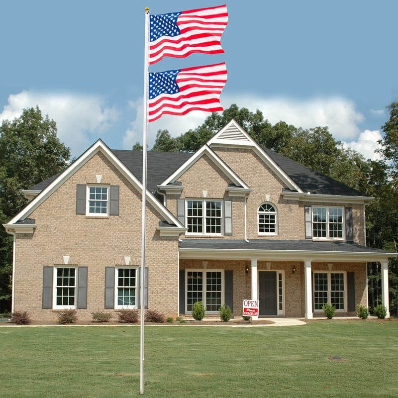 Outdoor Decoration Sectional Halyard Pole America Flag Flagpole Kit
