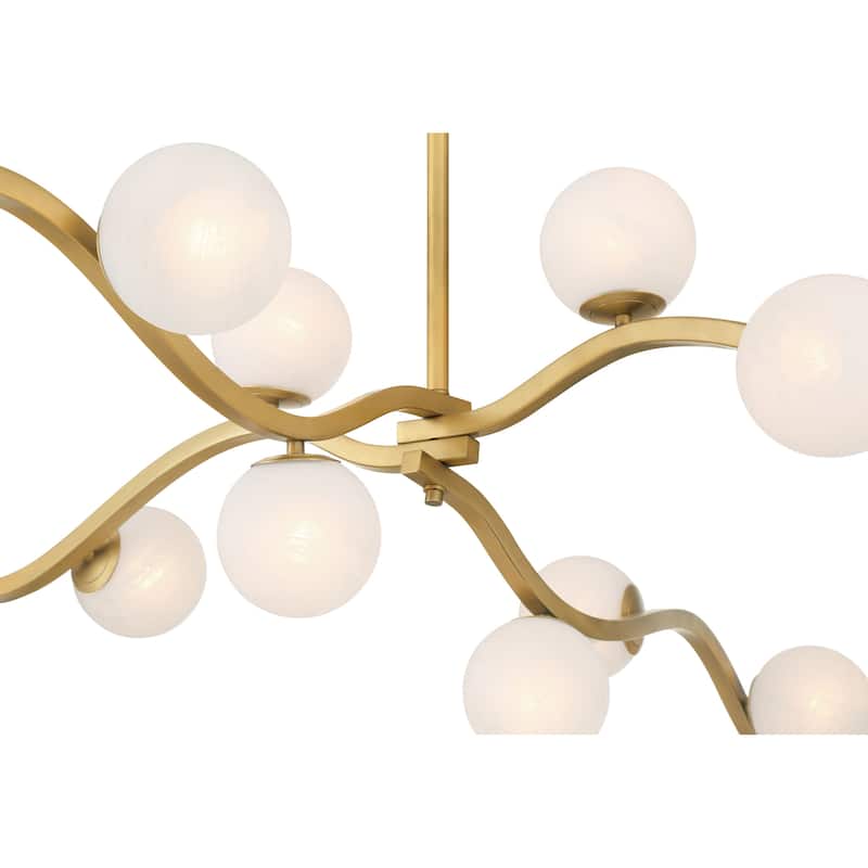 Minka Lavery 3749 Curven 16 Light 75" Long Abstract Linear Chandelier