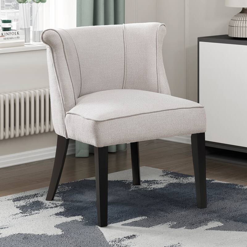 Camden 25" Textured Accent Chair - Espresso Finish Solid Wood Legs