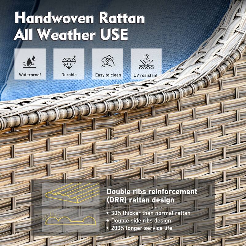 XIZZI 2-piece Patio Furniture Wicker Outdoor Chair Set