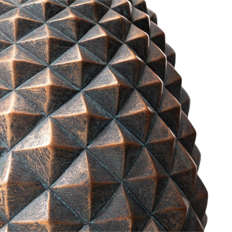 Glitzhome MGO Sand/Bronze Finish Blessings Artichoke Garden Statues Coastal Sculpture Quality-upgraded