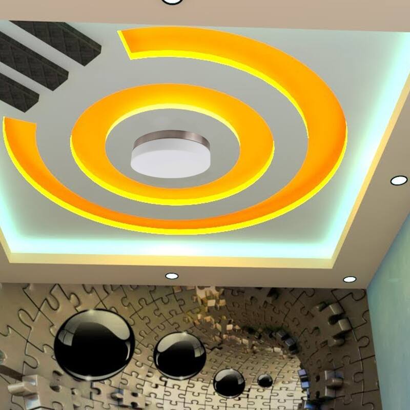 1 Light Flush Mount Ceiling light in Brushed Nickel