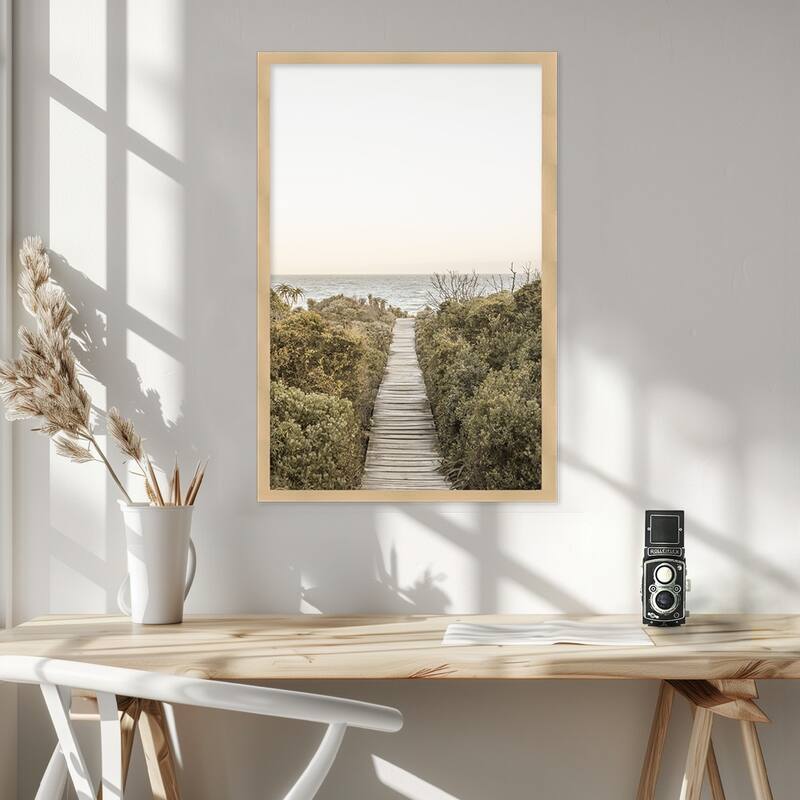 "Boardwalk1" Framed Textured Wall Art