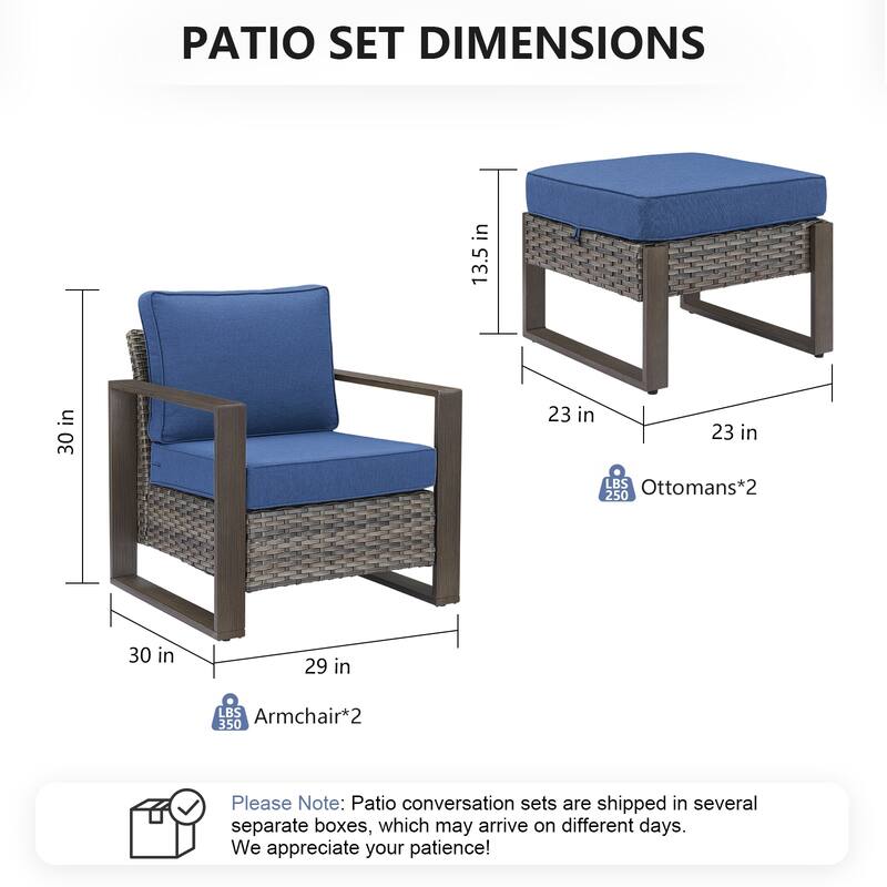 Pocassy Outdoor Patio Chairs Set for Garden Yards