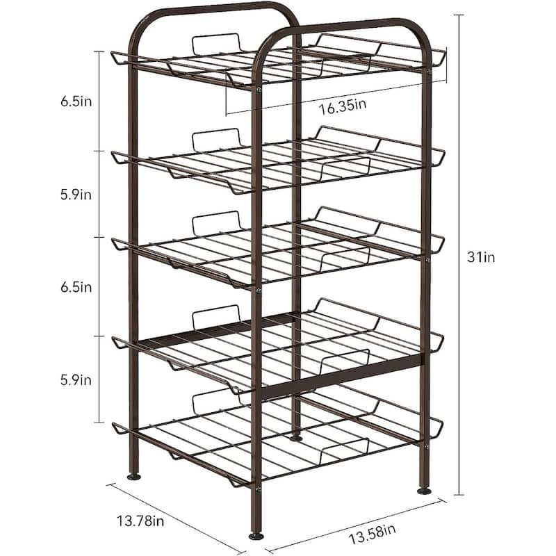 Water Bottle Organizer Vertical Free Standing Storage