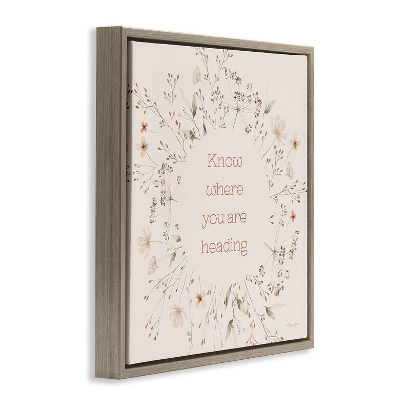 Stupell Know Where You Are Heading Framed Floater Canvas Wall Art Design By Susan Ball