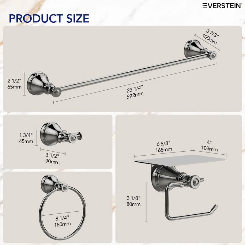 4-Piece Bathroom Accessories Set Bathroom Hardware Set