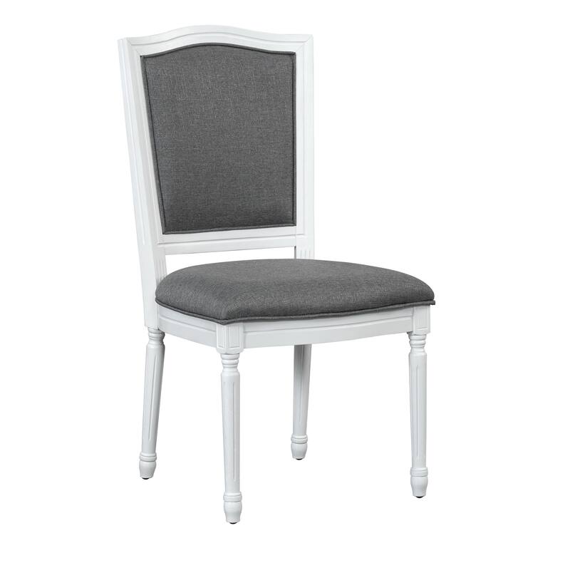 7 Pcs Dining Table Set, Solid Wood Table and Chairs Set with Extendable Dining Table, 2 Drawers and 6 Upholstered Chairs